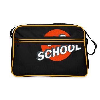 Old School Vintage Logo - Sac Retro - noir/or - Devant