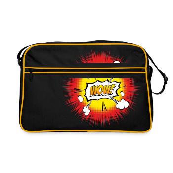 WOW EXPLOSION - Retro Bag - black/gold - Front