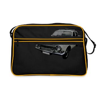 Wolga Taxi Wolga M24 - Retro Tasche - Schwarz/Gold - Vorne