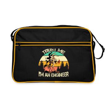 Croyez-moi je suis un ingénieur - Sac Retro - noir/or - Devant