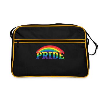 Stolz Lgbt - Retro Tasche - Schwarz/Gold - Vorne