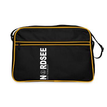 Nordsee - Retro Tasche - Schwarz/Gold - Vorne