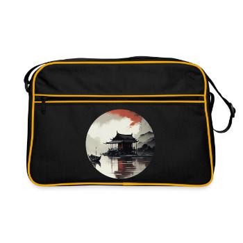 Asian landscape - Retro Bag - black/gold - Front