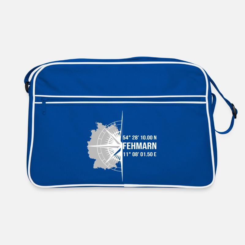 Koordinaten Fehmarn Retro Tasche