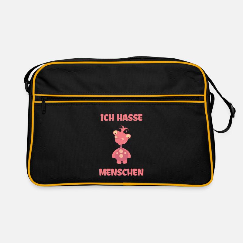 I Hate People Cute Monster Halloween Retro Bag
