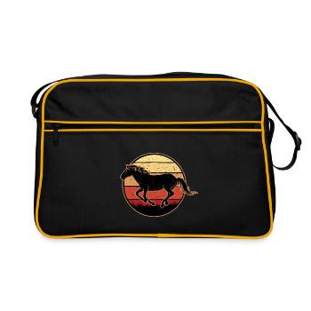 Cheval Rétro Galop - Sac Retro - noir/or - Devant