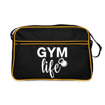 salle de sport comme la conception de motivation de fitness - Sac Retro - noir/or - Devant