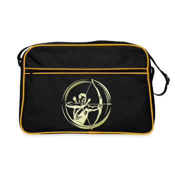 Archery Silhouette - Retro Bag - black/gold - Front