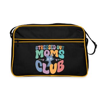 mom life graphic tee - Retro Tasche - Schwarz/Gold - Vorne