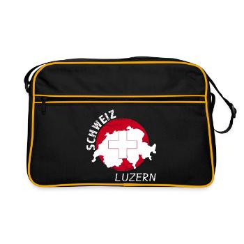 Luzern - Retro Tasche - Schwarz/Gold - Vorne