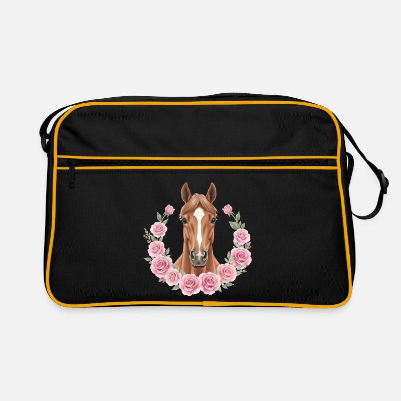 cheval brun Sac Retro