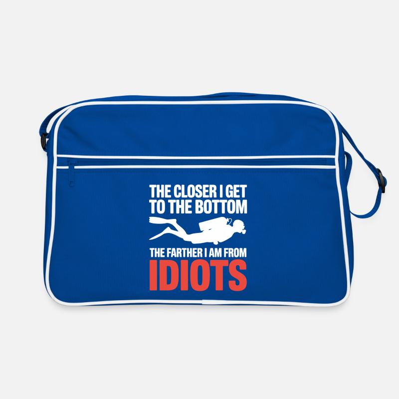 Plongée en bas : Plus proche plus loin des idiots Sac Retro