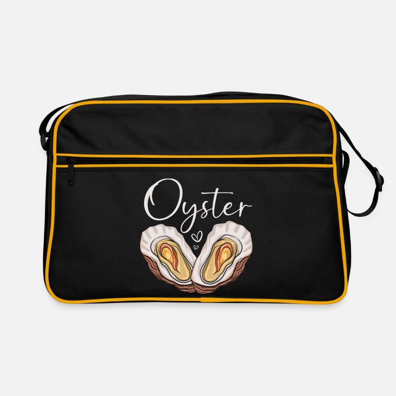 Huîtres - Sac Retro - noir/or