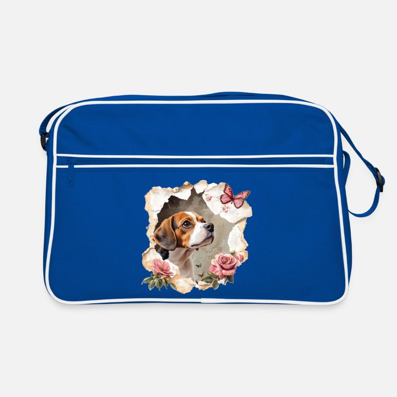 Beagle avec papillon Sac Retro