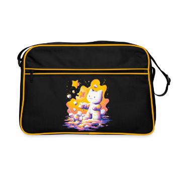 Cat Cosmos Neon Palette - Retro Bag - black/gold - Front