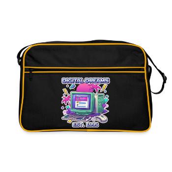 Rêves numériques 1995 – Conception de PC vintage - Sac Retro - noir/or - Devant