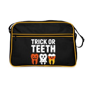 Trick or Teeth Halloween Trio - Retro Bag - black/gold - Front
