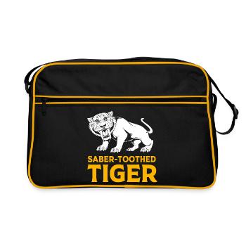 Sabre-toothed tiger Prehistoric - Retro Bag - black/gold - Front