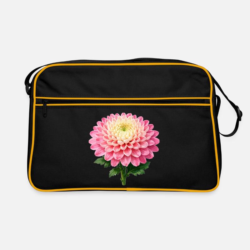 Pink Chrysanthemum Bloom Retro Bag