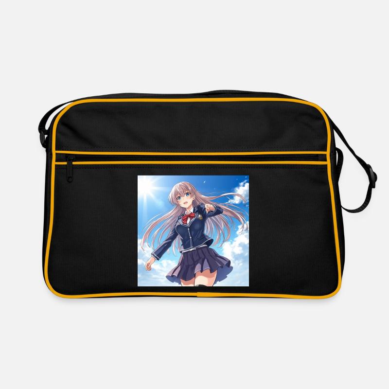 Écolière dans un ciel bleu Sac Retro