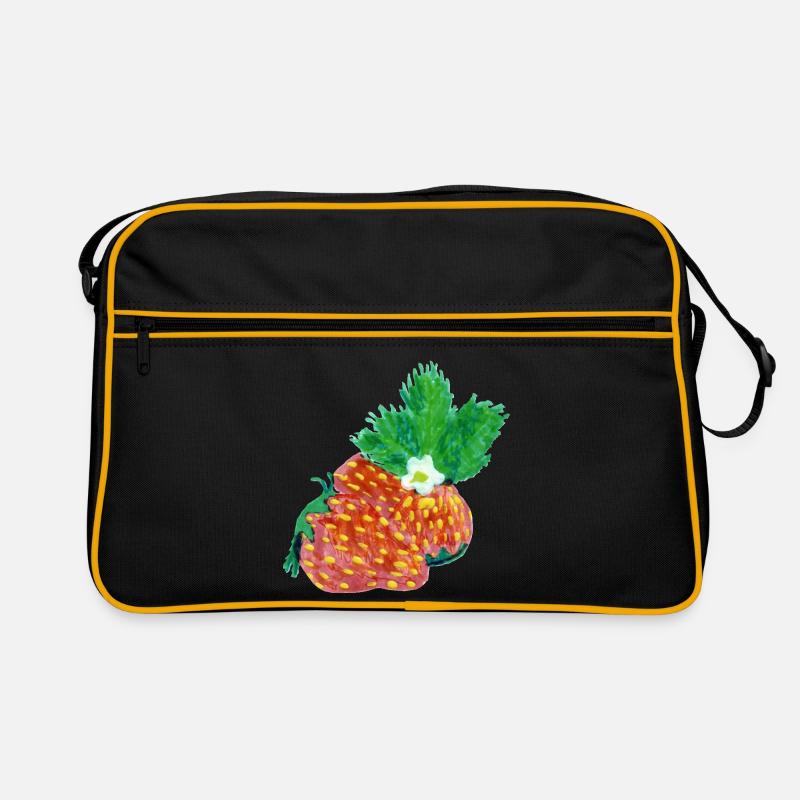 Erdbeeren Art Retro Tasche