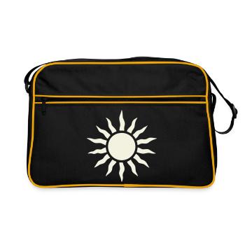 Soleil avec cadre à rayons - Sac Retro - noir/or - Devant