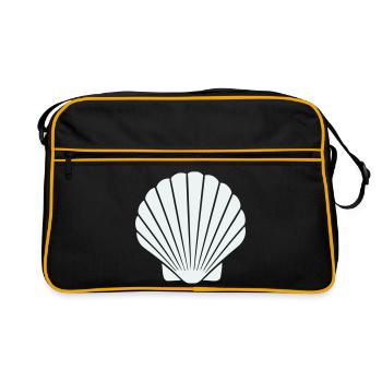Art géométrique en coquillage - Sac Retro - noir/or - Devant