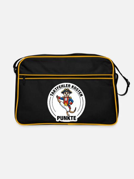 Gardetanz Erdmännchen Punkte Shirt - Retro Tasche - Schwarz/Gold