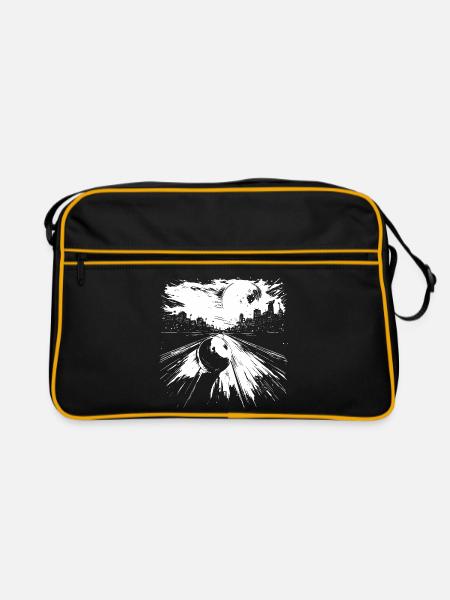 Bowling Grafik - Retro Tasche - Schwarz/Gold