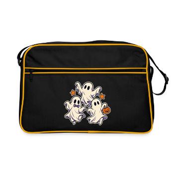 Drei tanzende Geister - Retro Tasche - Schwarz/Gold - Vorne