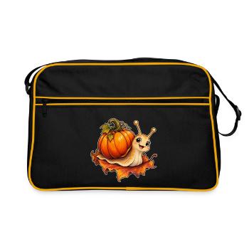 Kürbisschnecke - Retro Tasche - Schwarz/Gold - Vorne