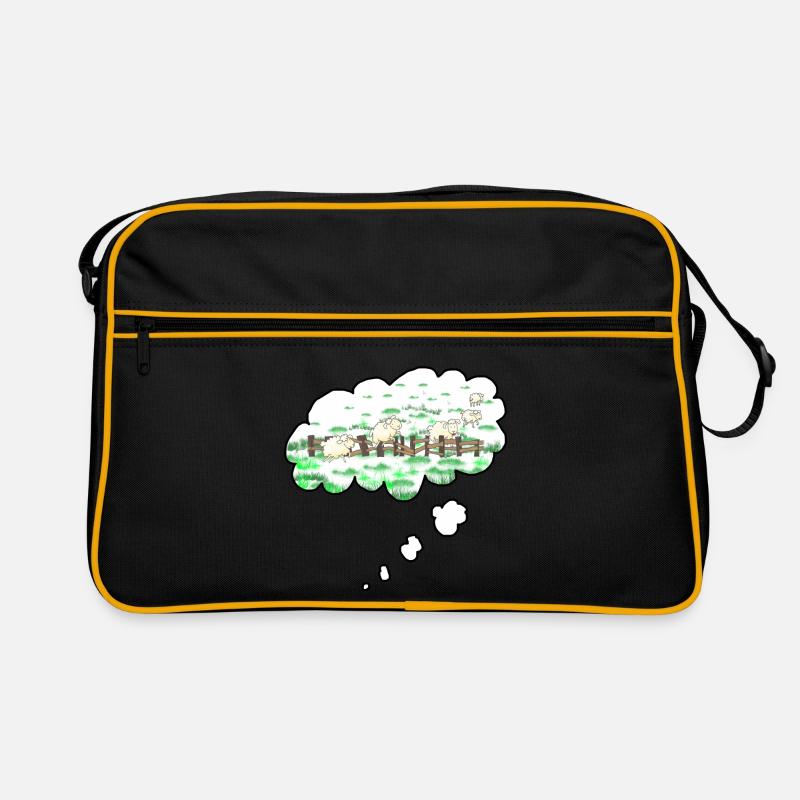 Schäfchen zählen Retro Tasche