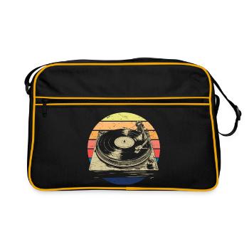 vinyl vinyl music turntable retro - Retro Bag - black/gold - Front