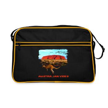 australien 1 - Retro Tasche - Schwarz/Gold - Vorne