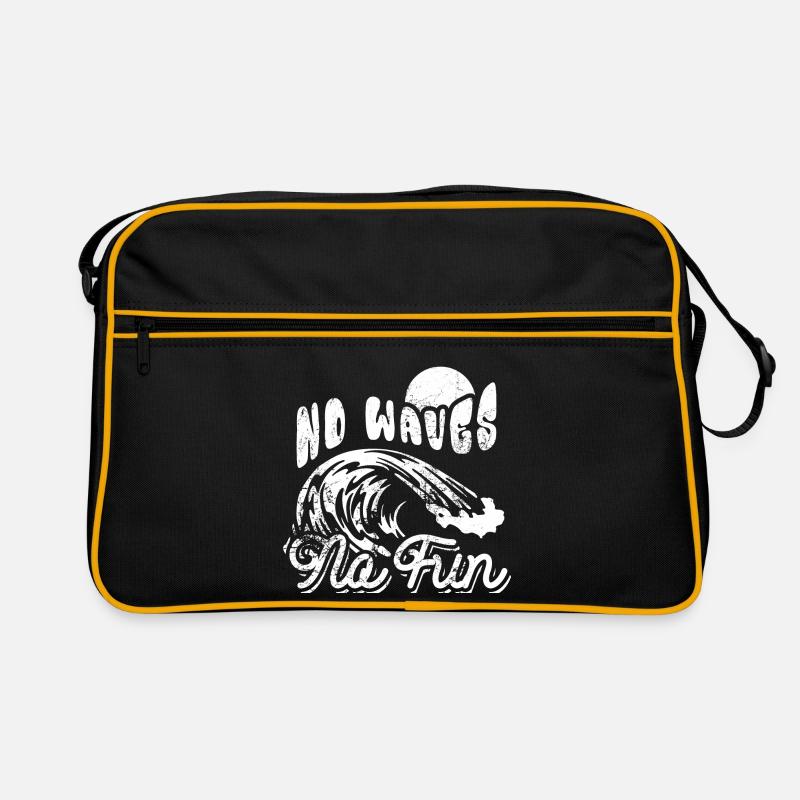 No Waves No Fun - Surfer - Gift Retro Bag