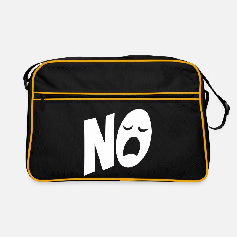 Nein, ich muss garnichts - Typografie - Spruch Retro Tasche