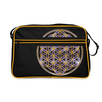 Flower of Life - Universe - Retro Bag - black/gold - Front