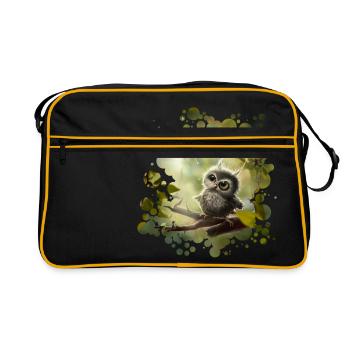 Little Owl - Retro Bag - black/gold - Front