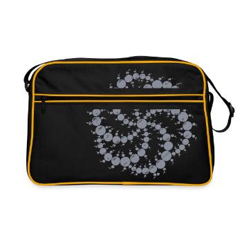 crop circle - Retro Tasche - Schwarz/Gold - Vorne
