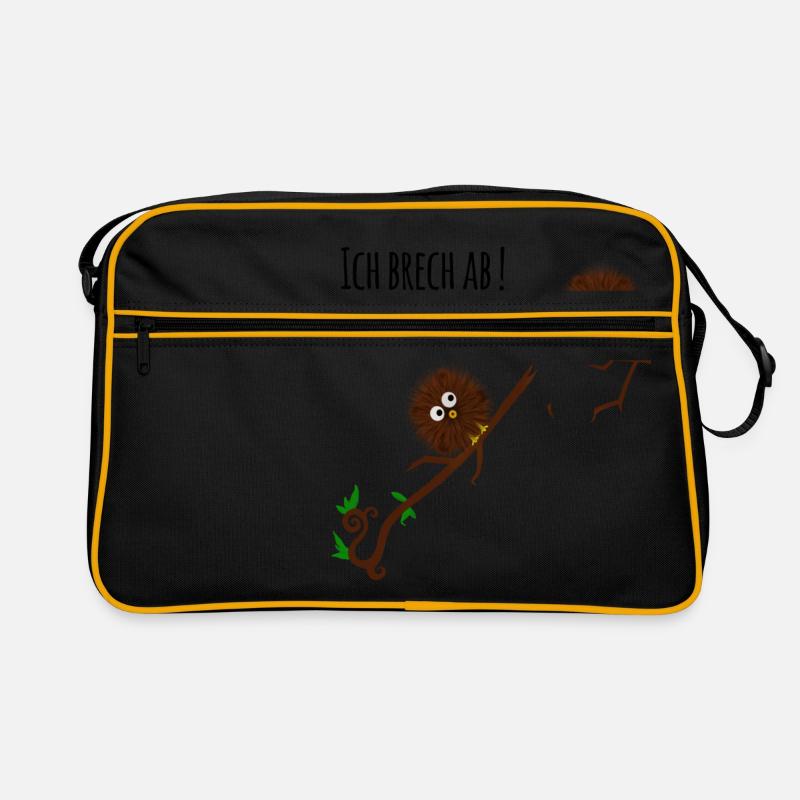 ich brech ab double - Retro Tasche - Schwarz/Gold