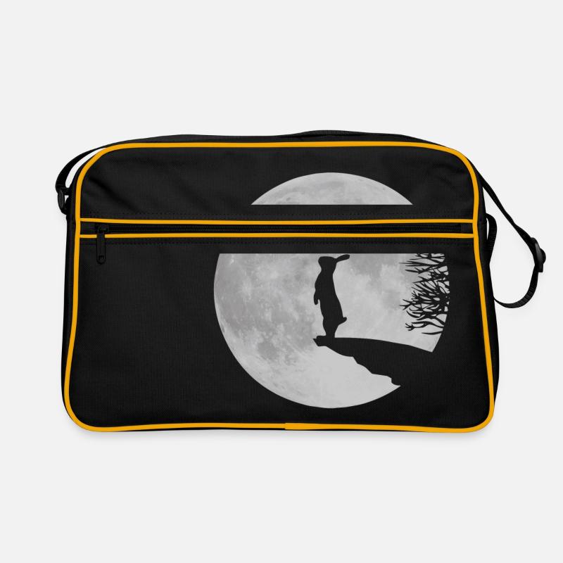 Wolfinchen rabbit bunny bunnies hare jackass moon Retro Bag