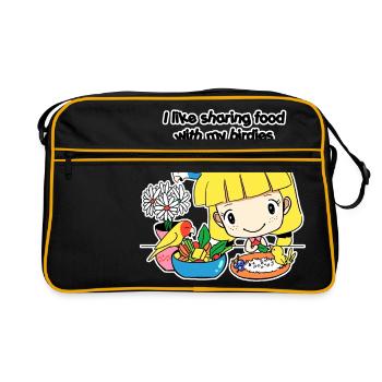 Sharing food - Retro Bag - black/gold - Front