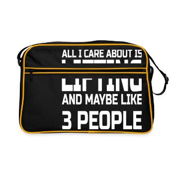Care about lifting - Retro Bag - black/gold - Front