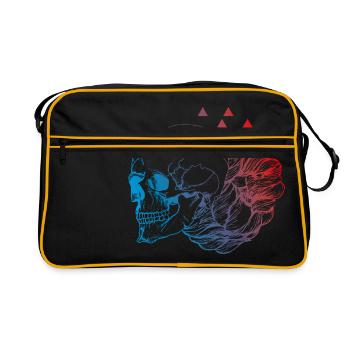 Skull color - Sac Retro - noir/or - Devant
