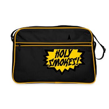 "Holy Smokes!" - Retro Bag - black/gold - Front