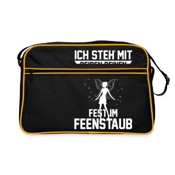 Feenstaub - Retro Tasche - Schwarz/Gold - Vorne