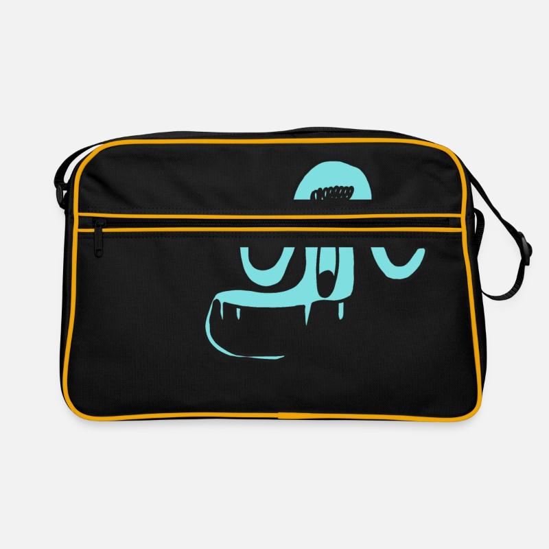 Hund by Cheslo - Retro Tasche - Schwarz/Gold