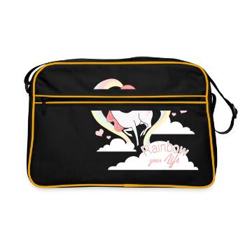 rainbow your life - Retro Bag - black/gold - Front
