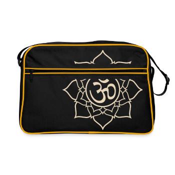 Yoga Lotus Om Symbol - Retro Bag - black/gold - Front