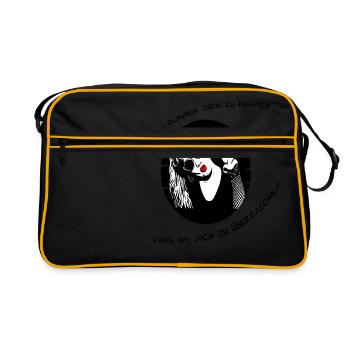 Überrasche dich - Retro Tasche - Schwarz/Gold - Vorne